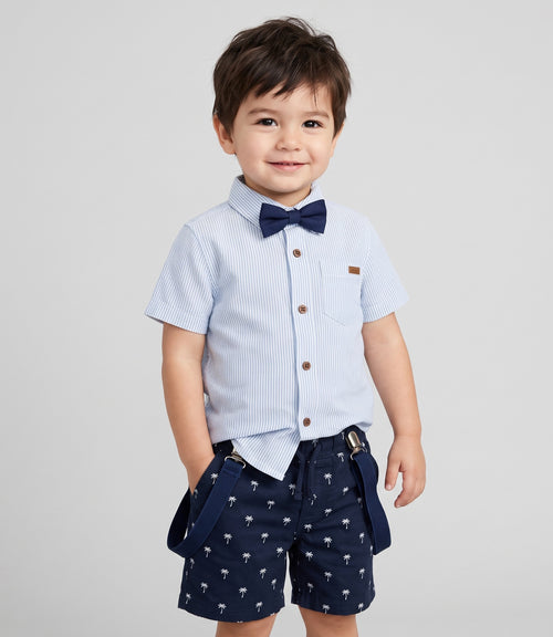 Conjunto bebé suspensor y humita 3 meses / Azul Marino