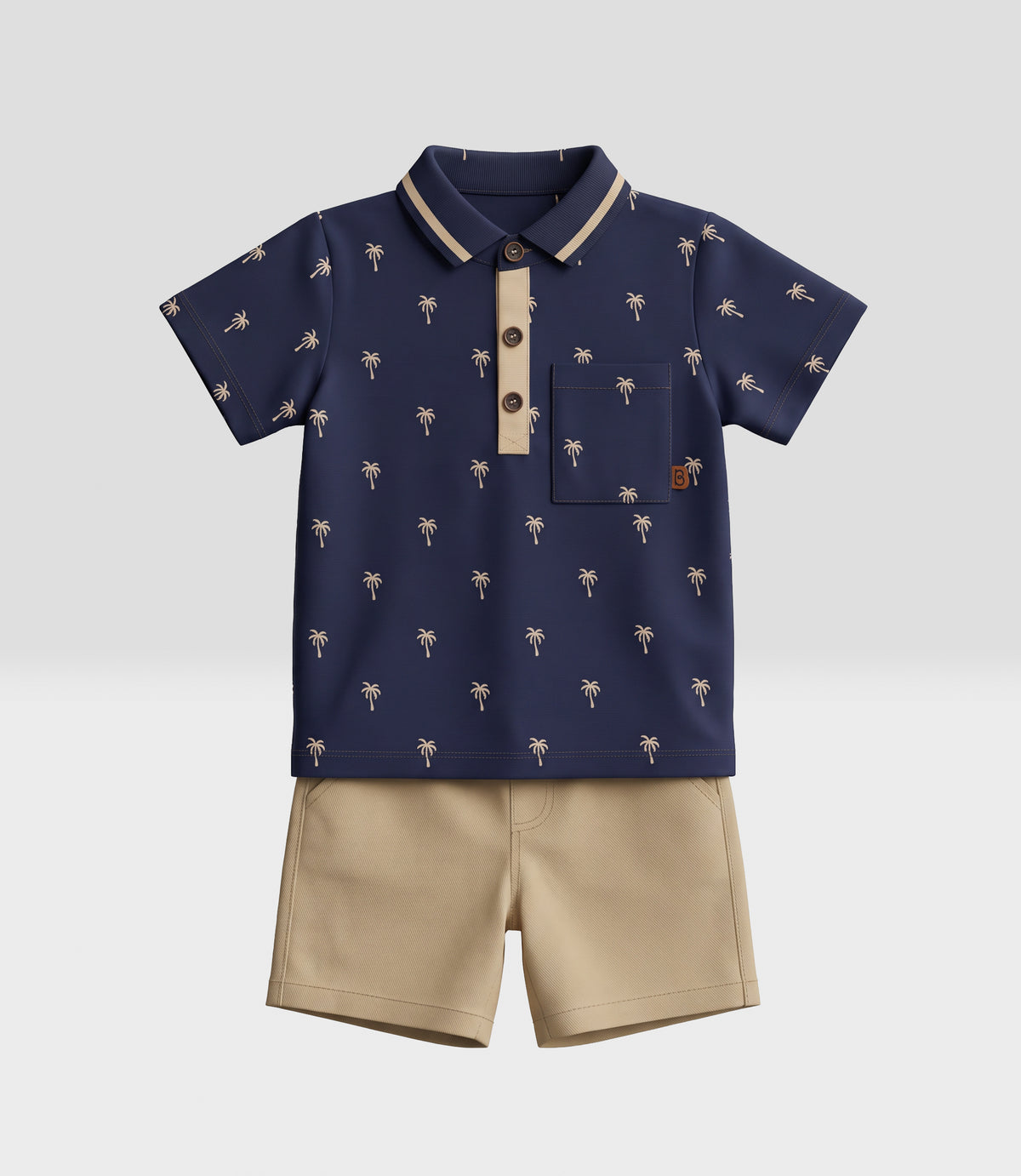 Conjunto bebé polera polo suspensor 3 meses / Azul Marino