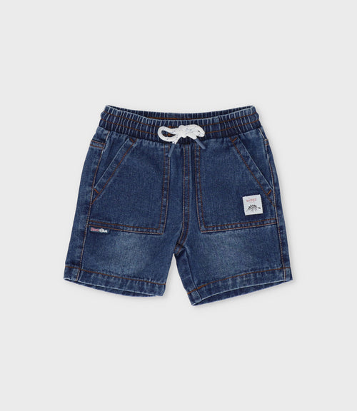Bermuda bebé niño denim 3 meses / Azul Marino