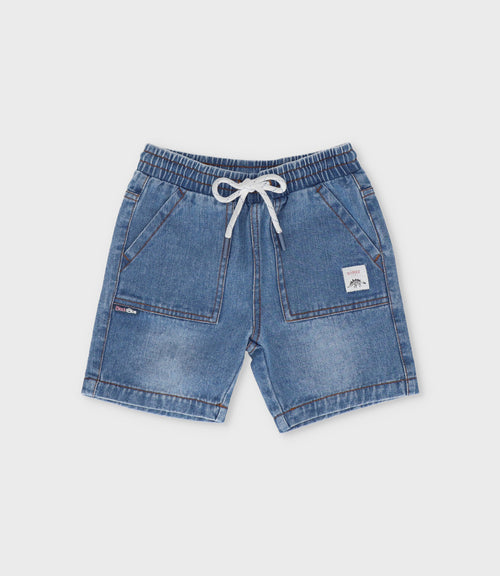 Bermuda bebé niño denim 3 meses / Celeste