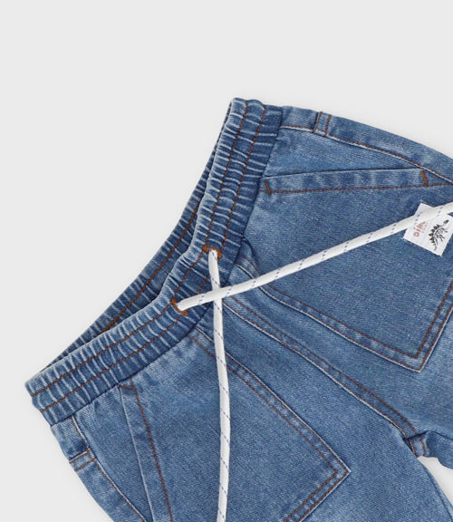 Bermuda bebé niño denim 3 meses / Celeste