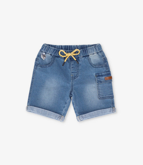 Bermuda bebé niño denim 3 meses / Celeste