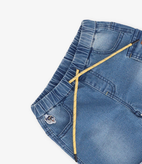 Bermuda bebé niño denim 3 meses / Celeste
