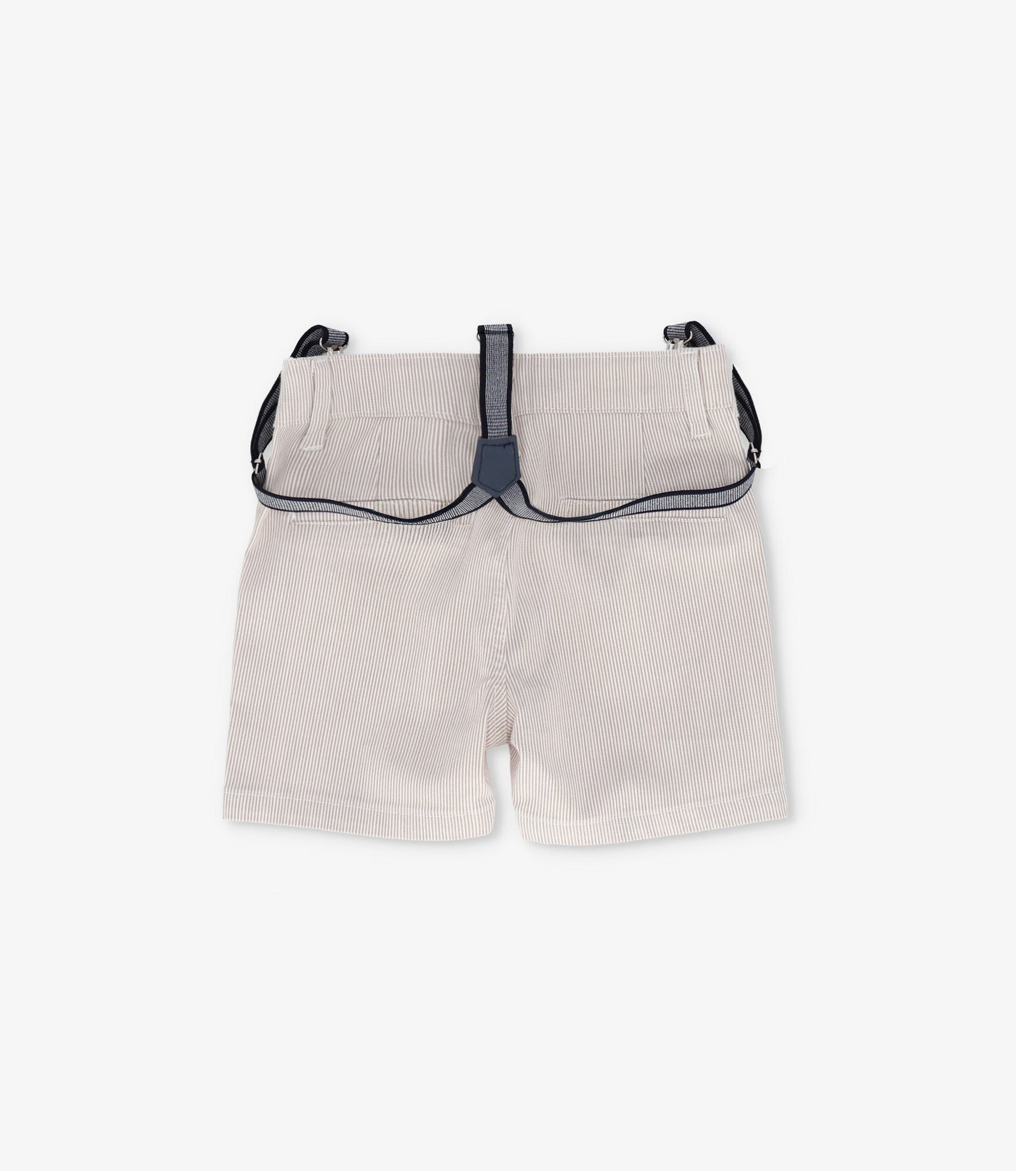 Bermuda bebé niño con suspensores 3 meses / Beige