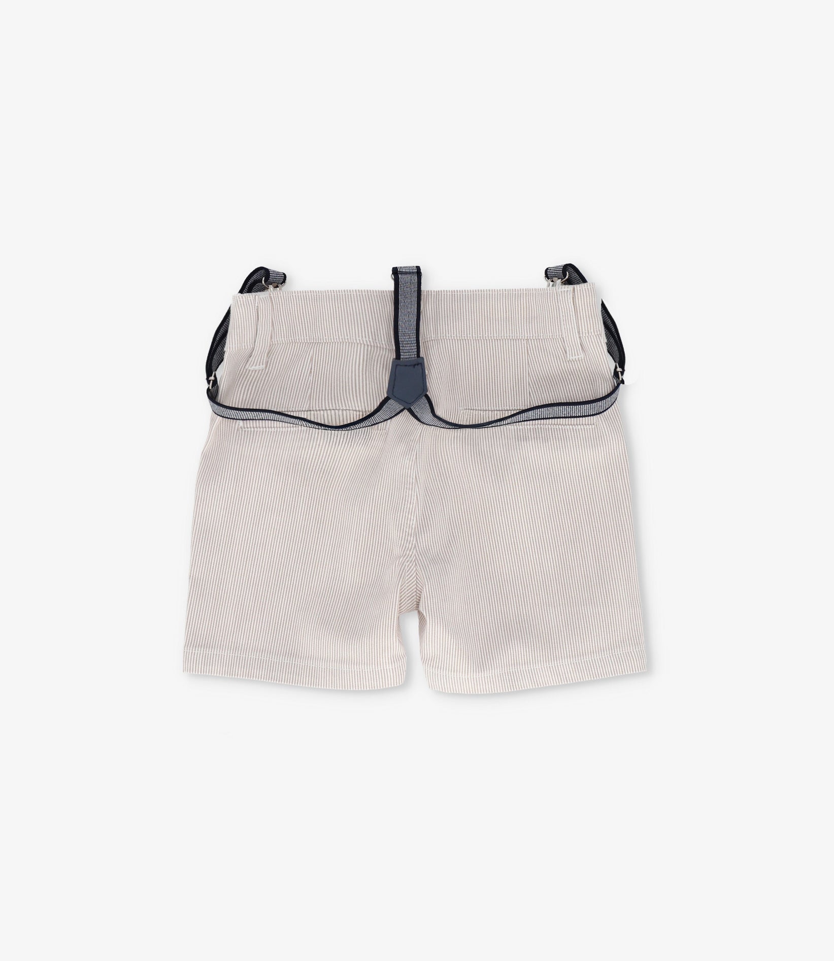 Bermuda bebé niño con suspensores 3 meses / Beige