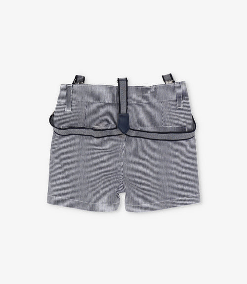 Bermuda bebé niño con suspensores 3 meses / Azul Marino