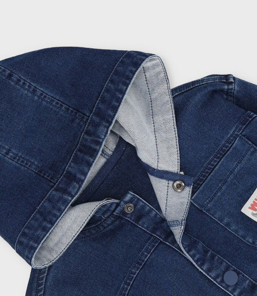 Camisa bebé niño con gorro 3 meses / Azul Marino