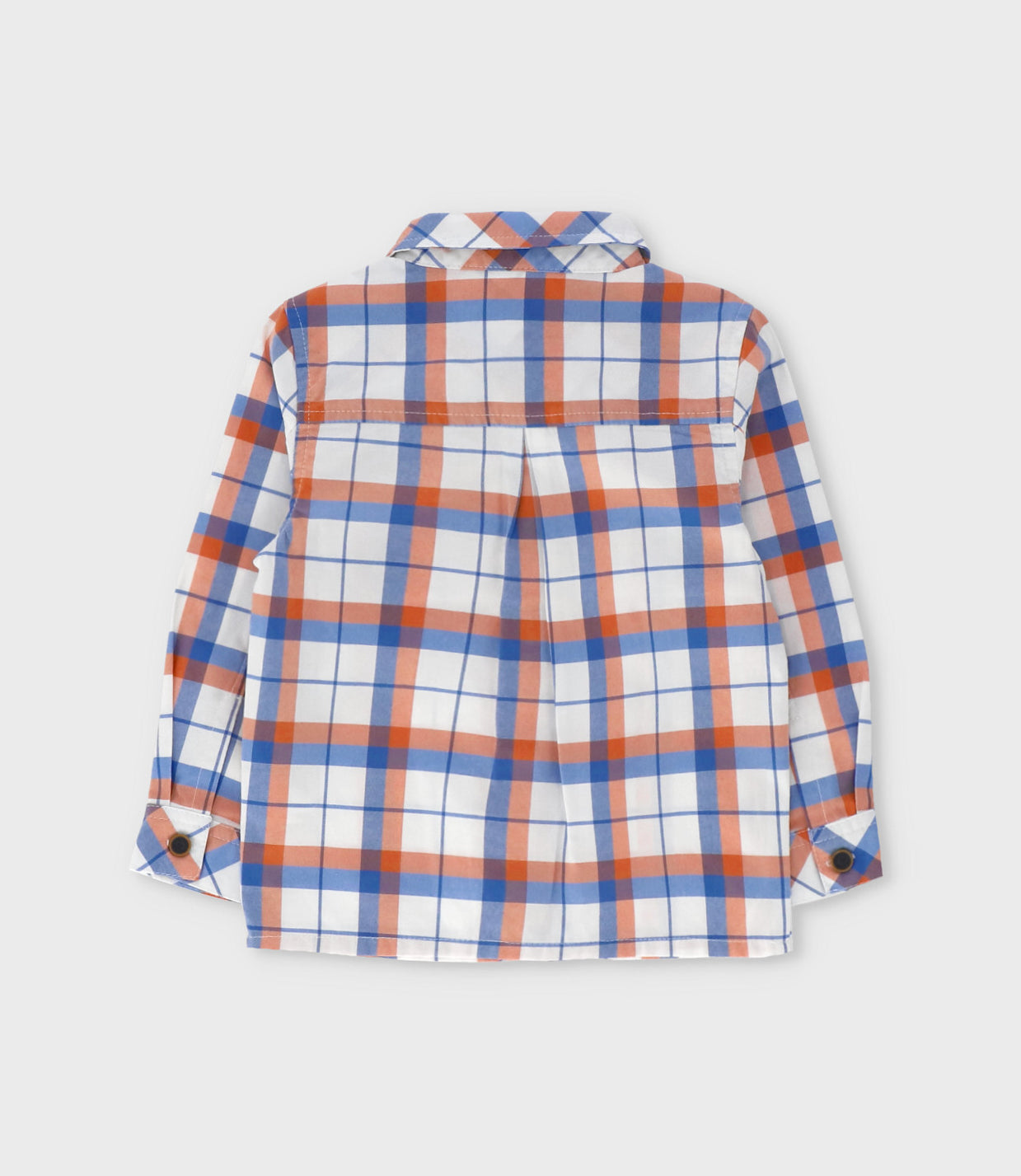 Camisa bebé niño cuadrillé 3 meses / Naranjo