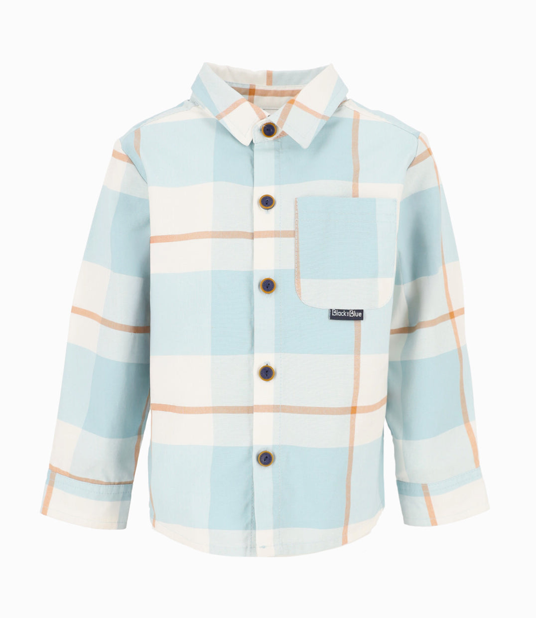 Camisa bebé niño cuadrillé 3 meses / Celeste