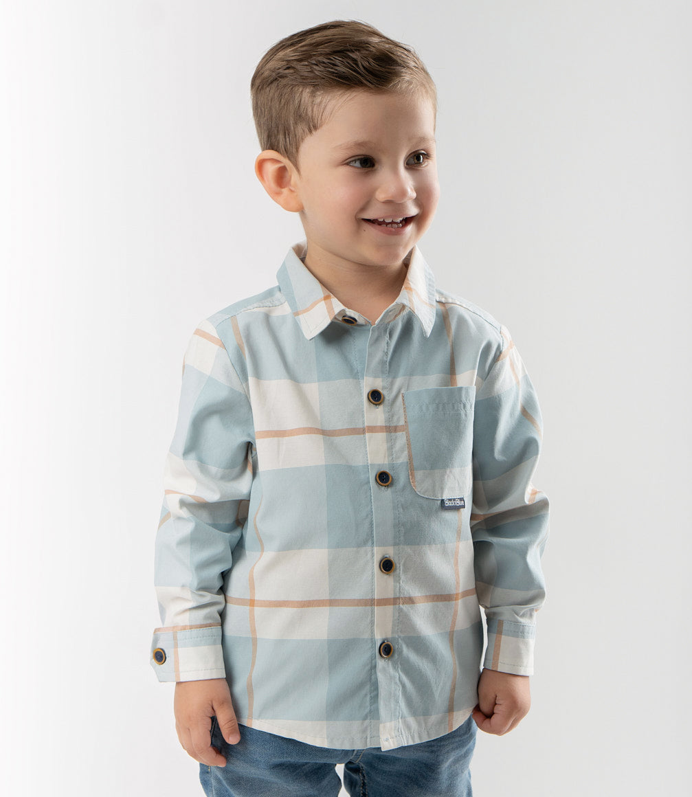 Camisa bebé niño cuadrillé