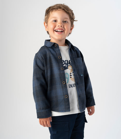 Camisa bebé niño franela