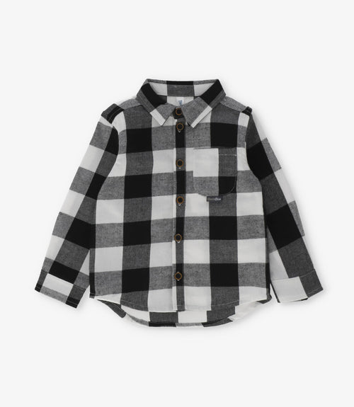 Camisa bebé niño cuadrillé 3 meses / Crudo