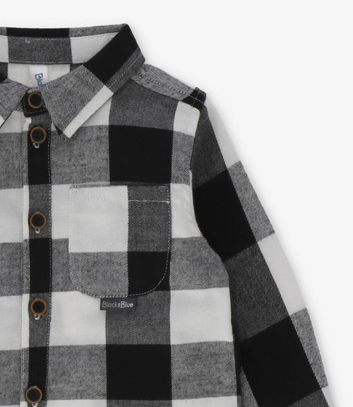 Camisa bebé niño cuadrillé 3 meses / Crudo