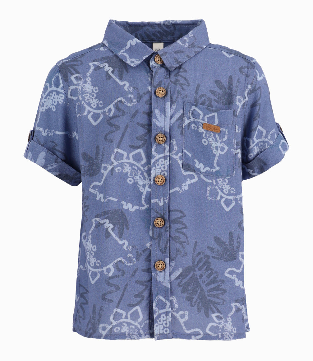 Camisa Bebé Guayabera Con Dinosaurios