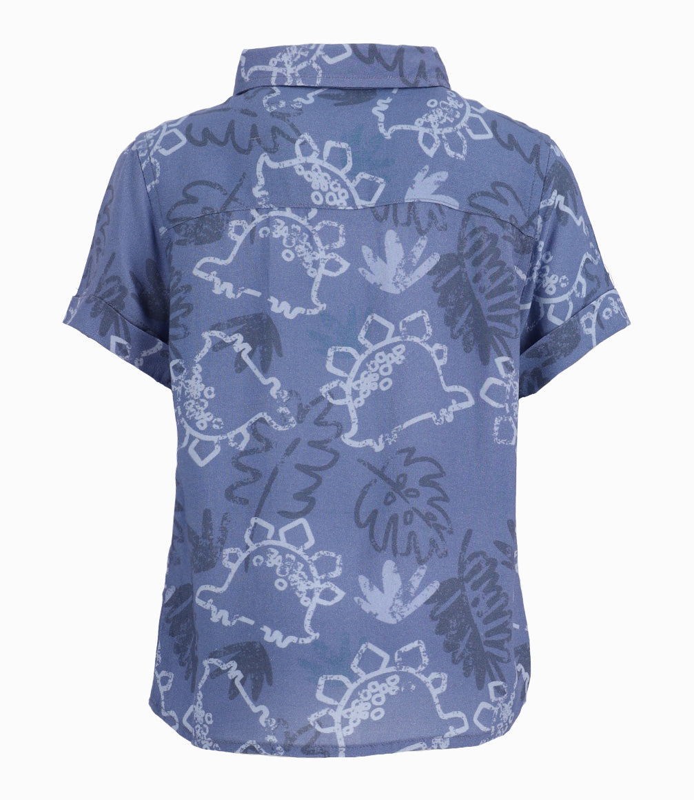 Camisa Bebé Guayabera Con Dinosaurios