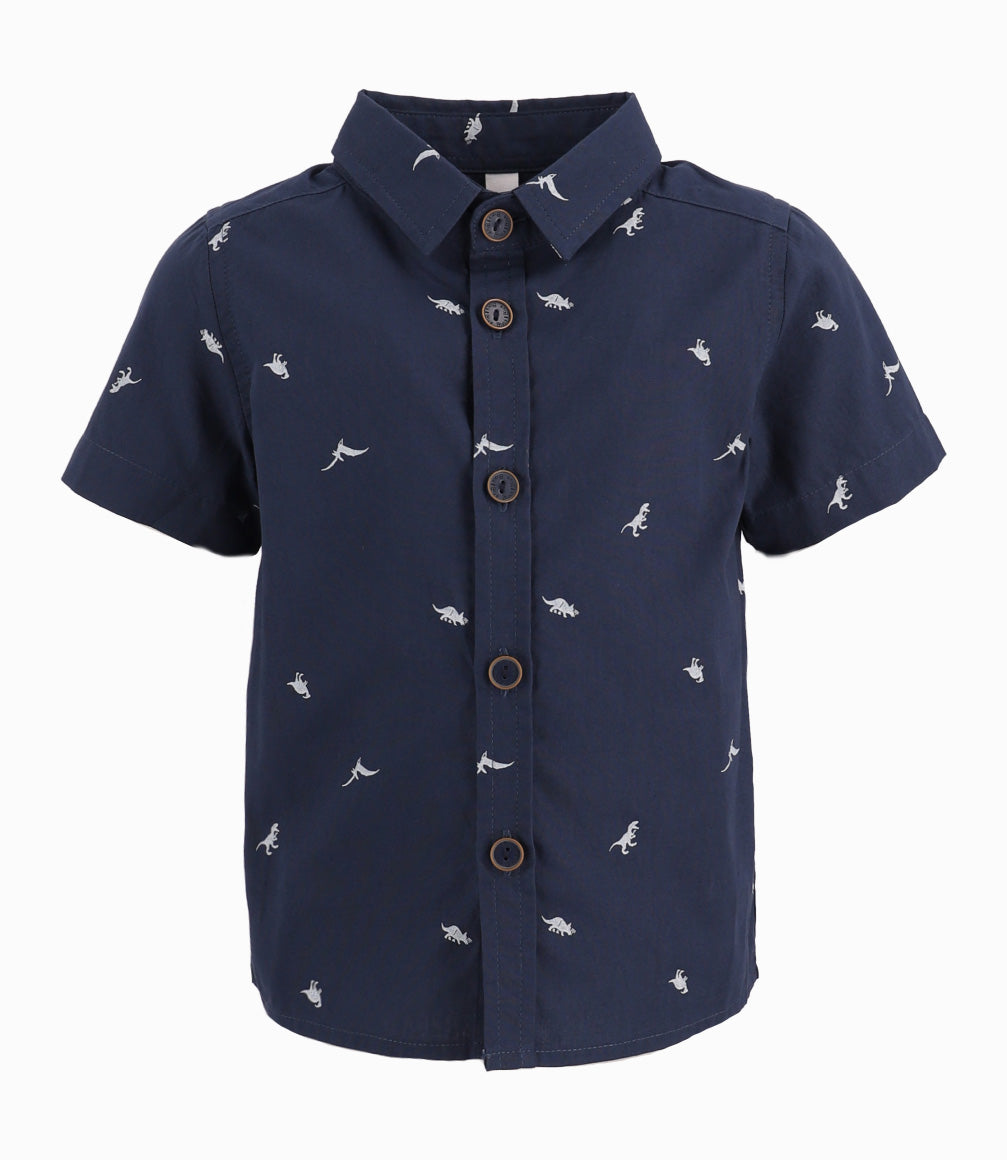 Camisa Bebé Con Dinosaurios 3 meses / Azul Marino