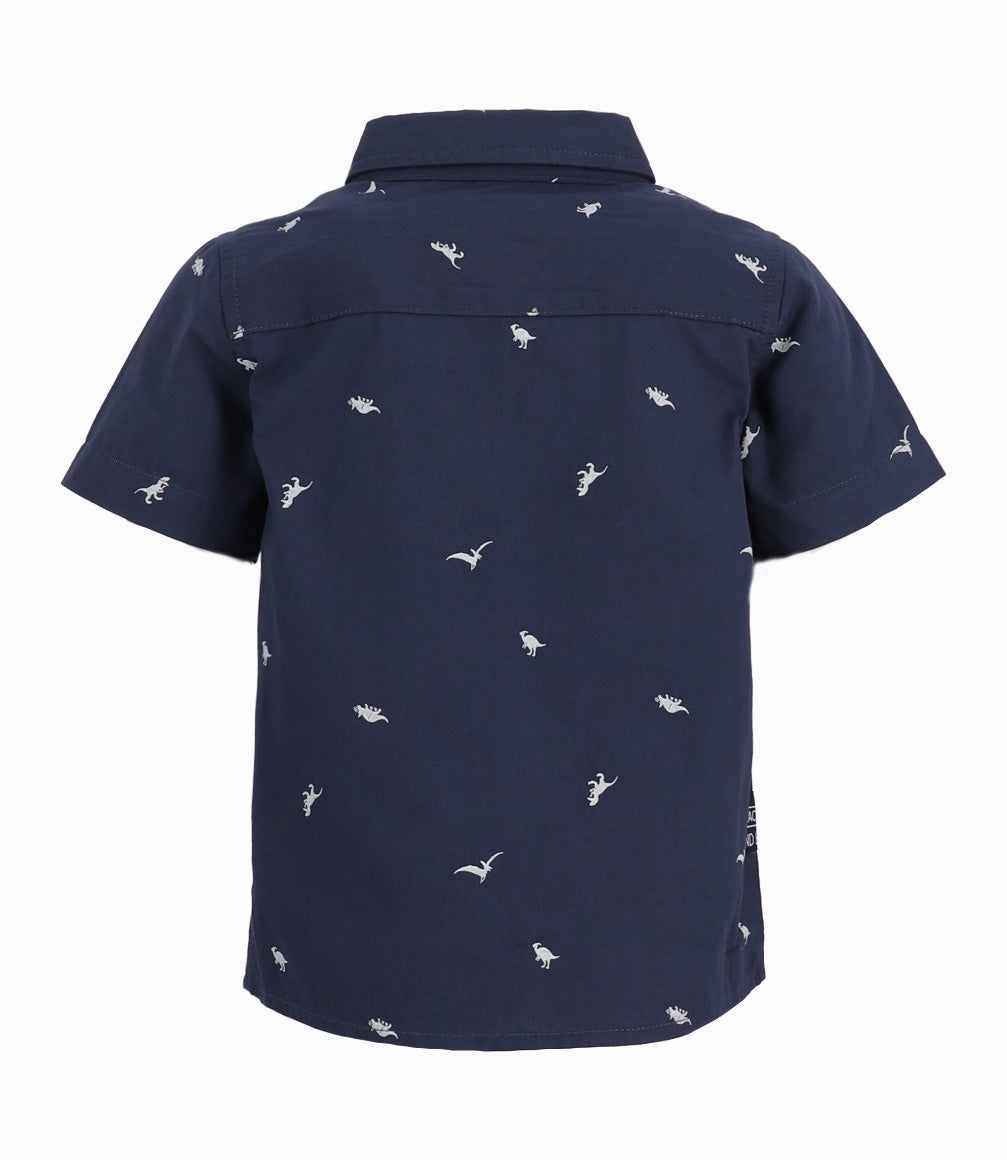 Camisa Bebé Con Dinosaurios 3 meses / Azul Marino