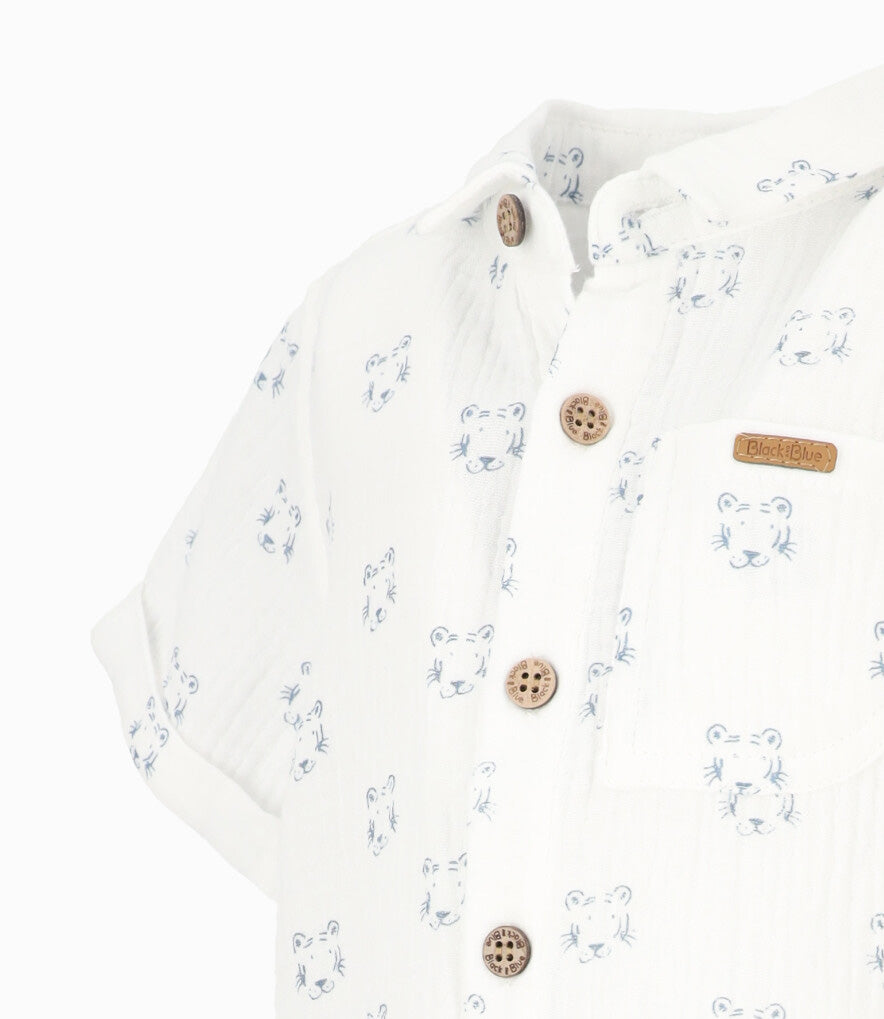 Camisa bebé con tigres 3 meses / Blanco