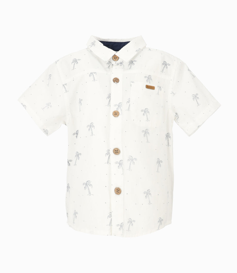 Camisa bebé con palmera - 3 meses / Blanco