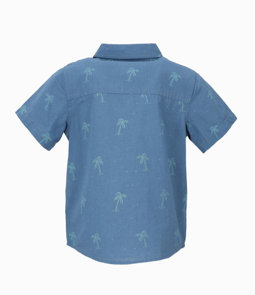 Camisa bebé con palmera 3 meses / Azul