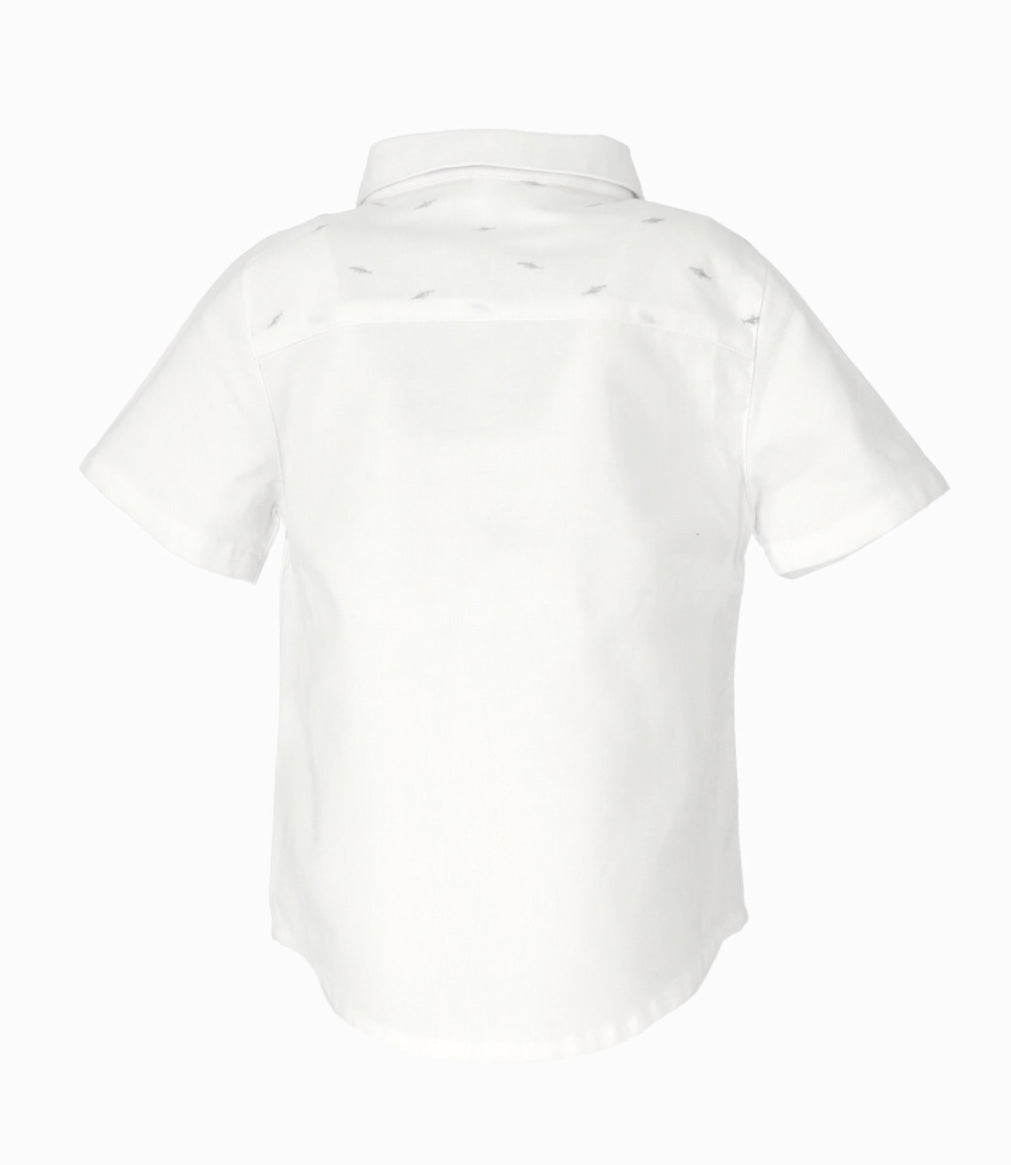 Camisa bebé con bolsillo 3 meses / Blanco