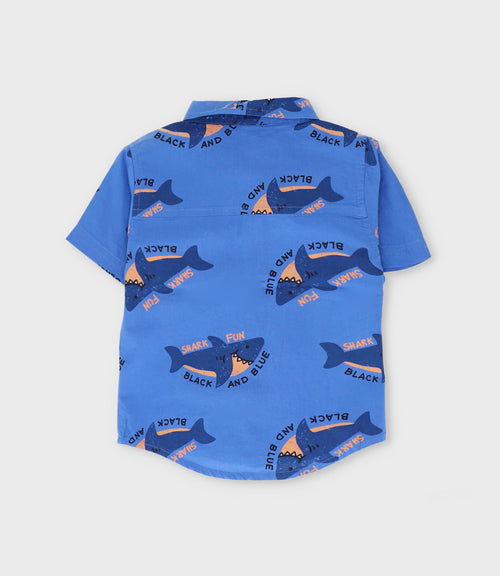 Camisa bebé niño con tiburones 3 meses / Azul