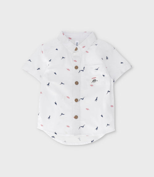 Camisa bebé niño con dinosaurios 3 meses / Blanco