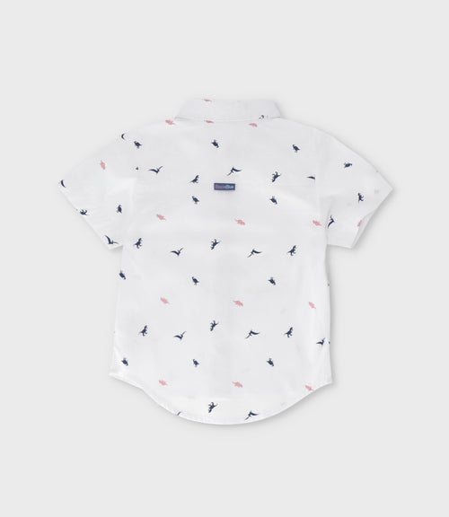 Camisa bebé niño con dinosaurios 3 meses / Blanco