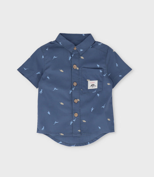 Camisa bebé niño con dinosaurios 3 meses / Azul