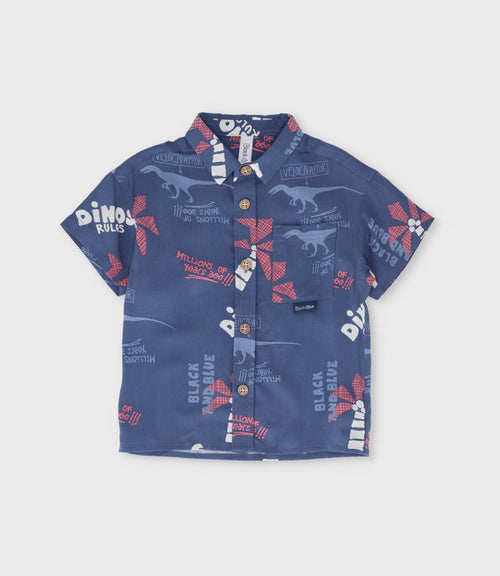 Camisa bebé niño dinos 3 meses / Azul