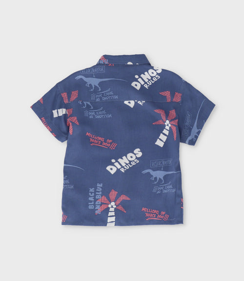 Camisa bebé niño dinos 3 meses / Azul
