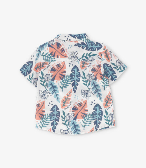 Camisa bebé niño con hojas 3 meses / Crudo