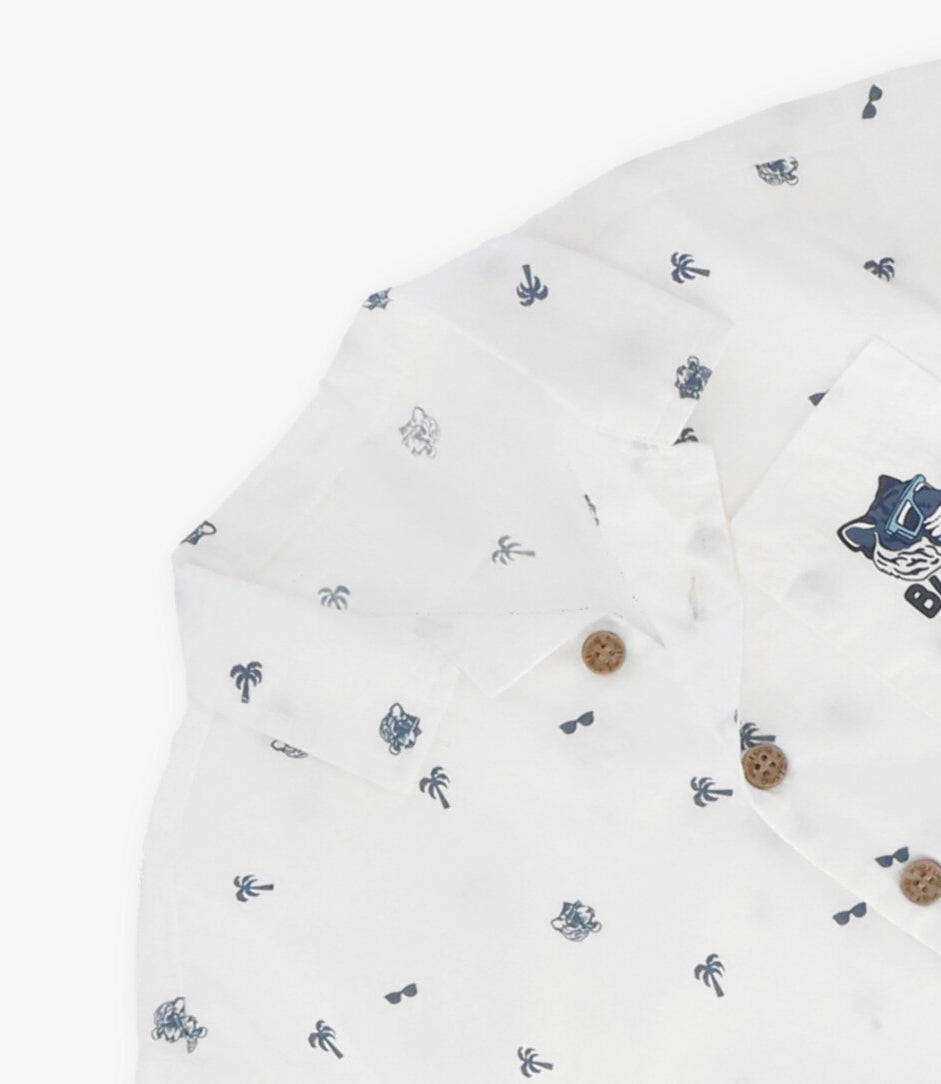 Camisa bebé niño con diseño 3 meses / Crudo