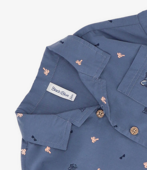 Camisa bebé niño con diseño 3 meses / Azul