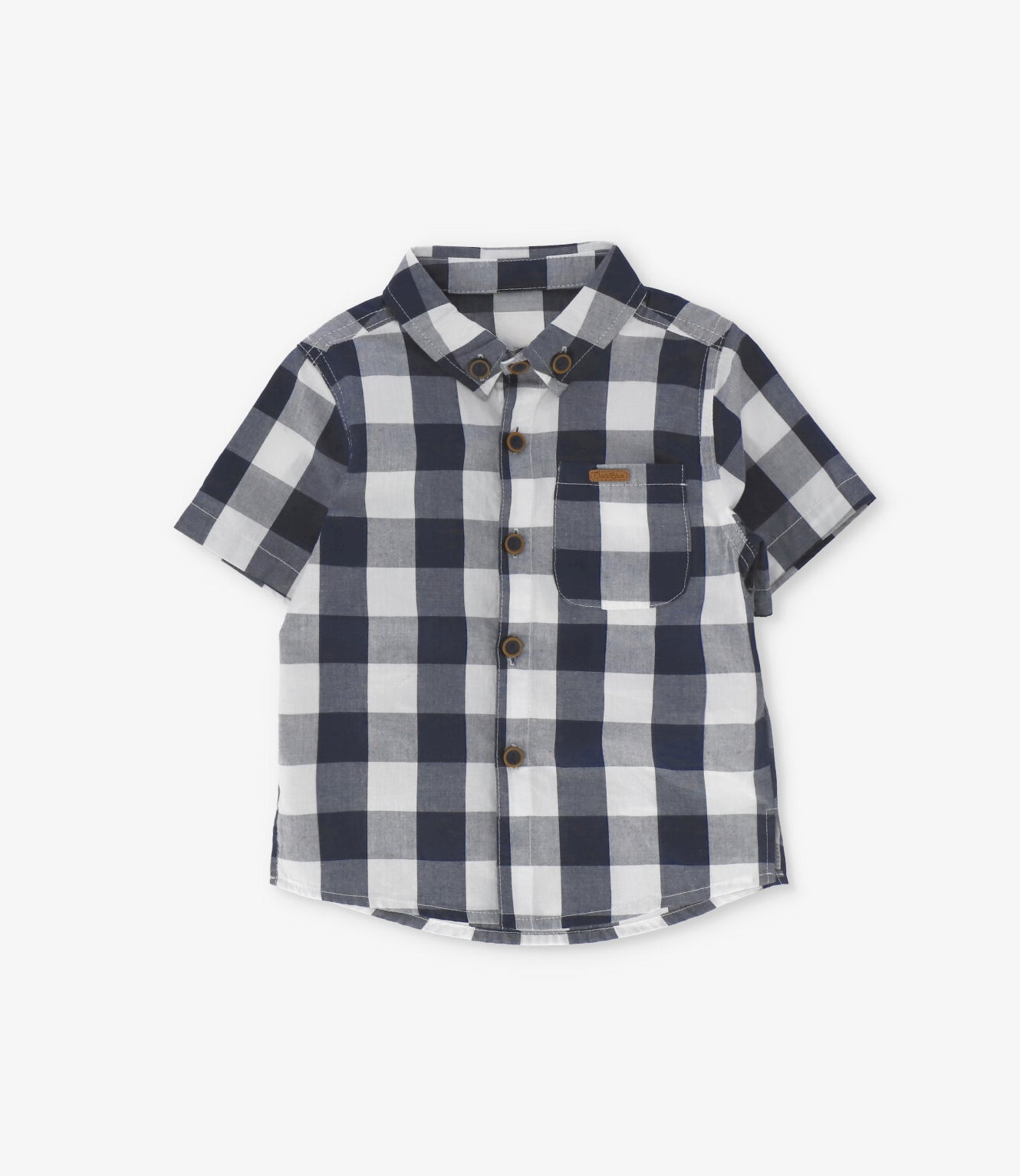 Camisa bebé niño con cuadros 3 meses / Azul Marino