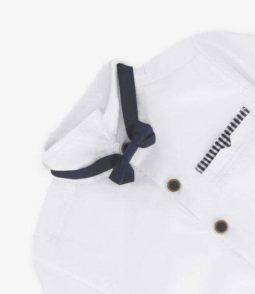 Camisa bebé niño con humita 3 meses / Blanco