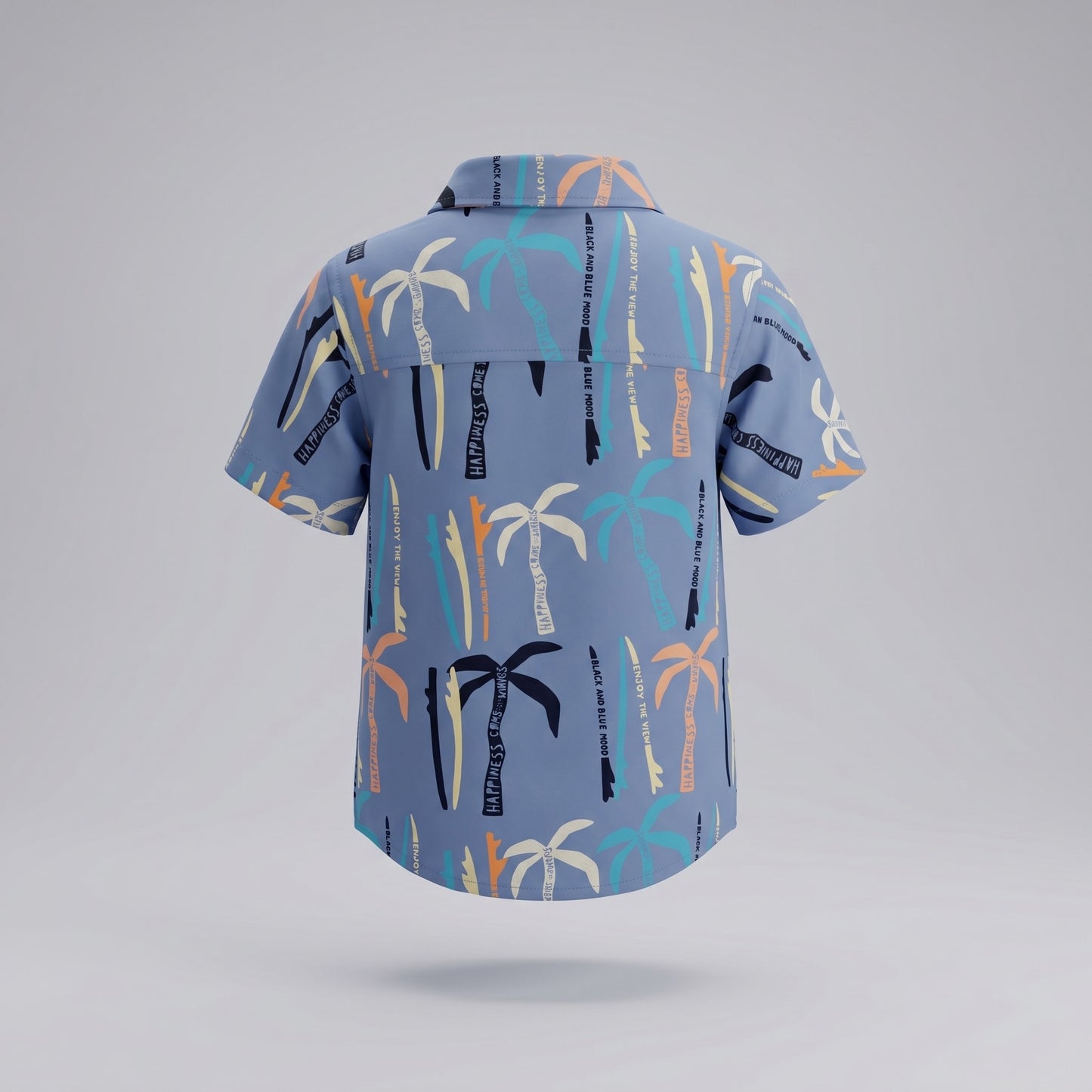 Camisa bebé palmeras 3 meses / Azul