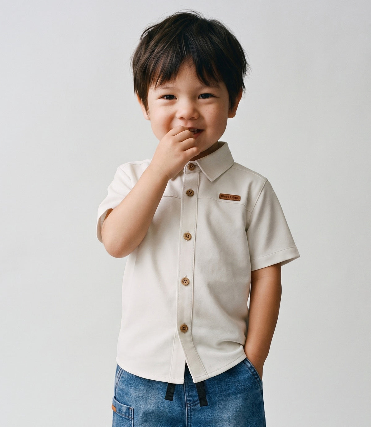 Camisa bebé niño print espalda 3 meses / Crudo