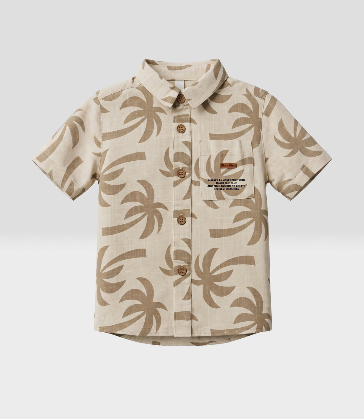 Camisa bebé niño palmeras 24 meses / Beige