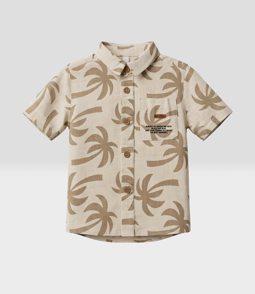 Camisa bebé niño palmeras 24 meses / Beige
