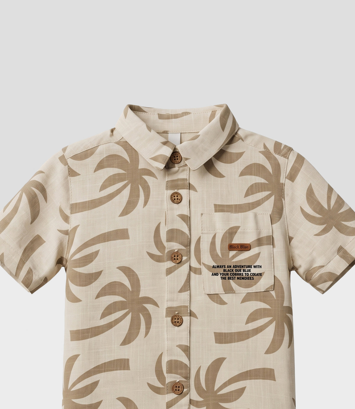 Camisa bebé niño palmeras 24 meses / Beige