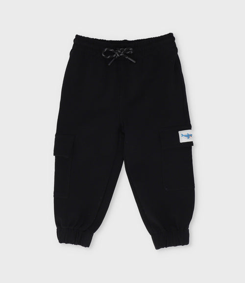 Pantalón de buzo bebé niño jogger 3 meses / Negro