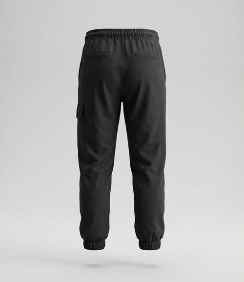 Pantalon de buzo bebé jogger cargo 3 meses / Negro