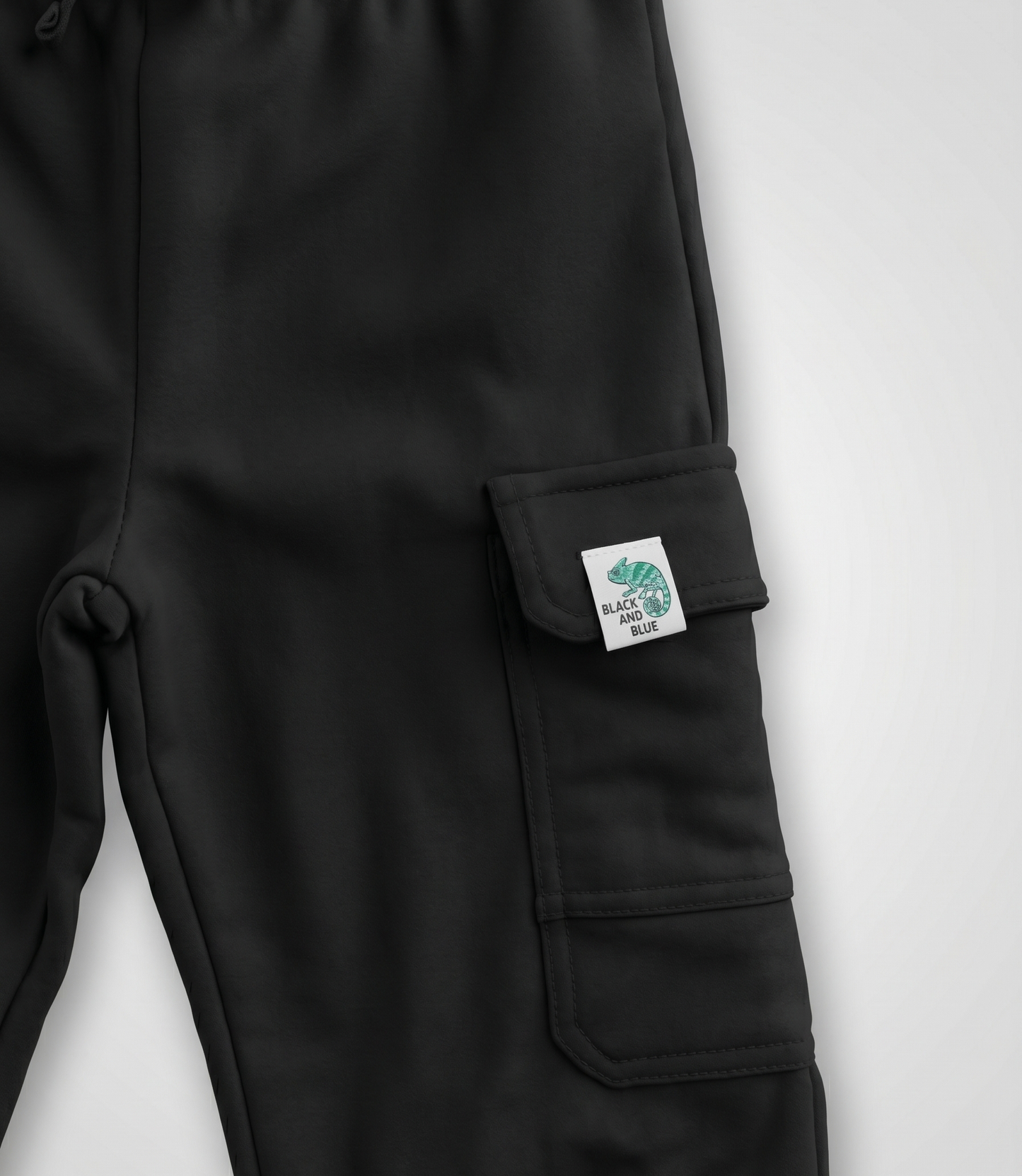 Pantalon de buzo bebé jogger cargo 3 meses / Negro