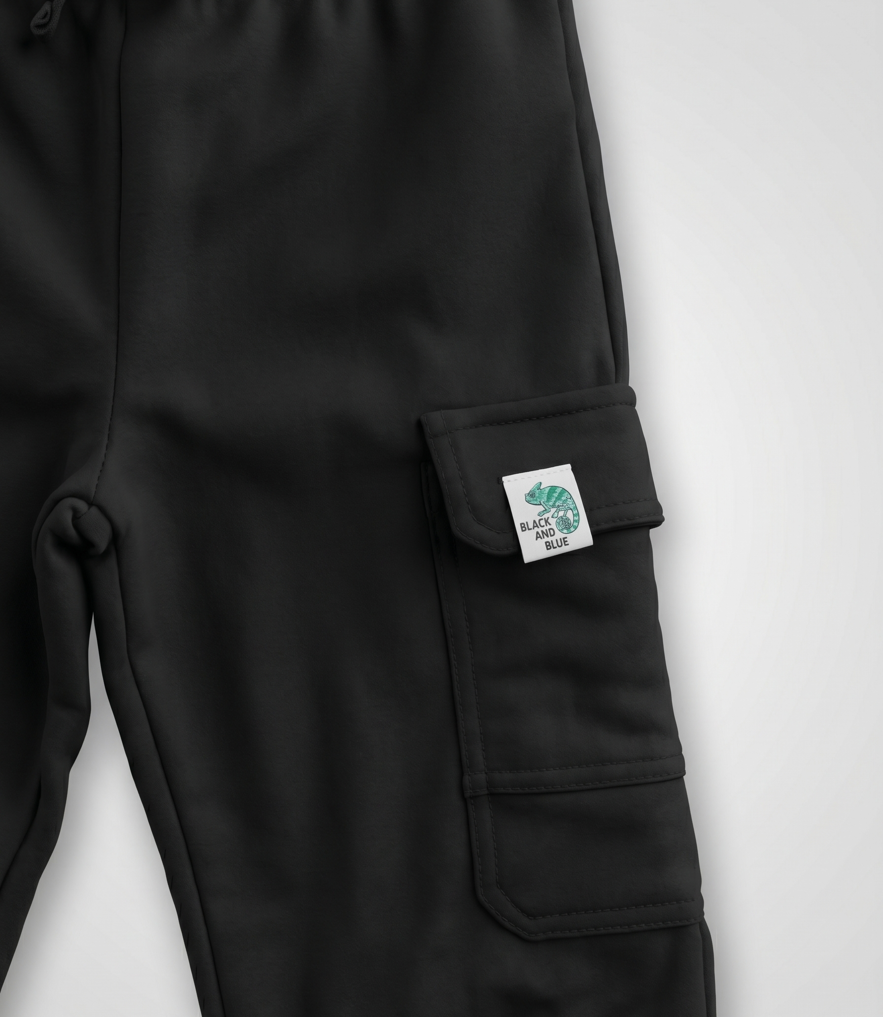 Pantalon de buzo bebé jogger cargo 3 meses / Negro