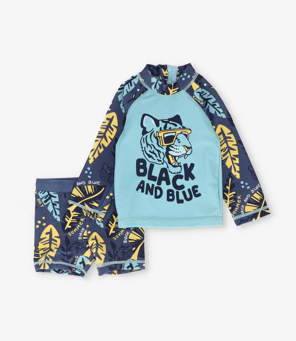 Traje de baño bebé niño conjunto 3 meses / Azul