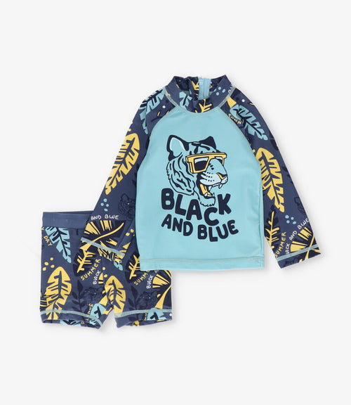 Traje de baño bebé niño conjunto 3 meses / Azul