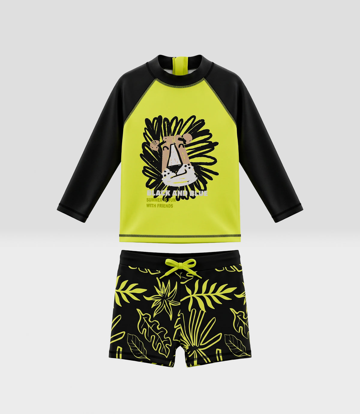 Traje de baño bebé niño conjunto 6 meses / Verde