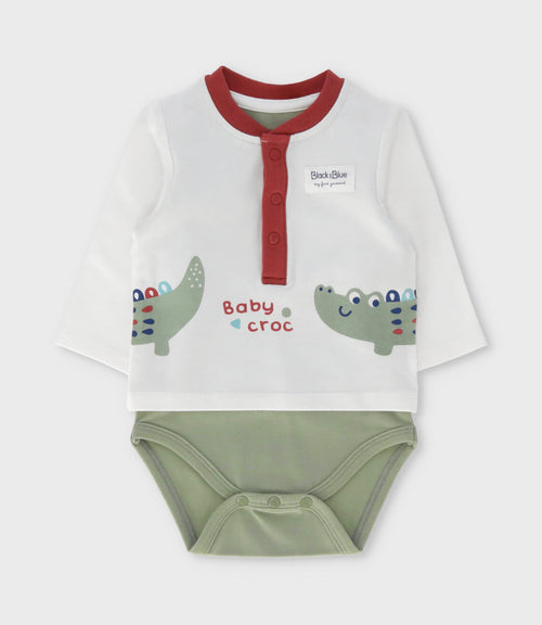 Body recién nacido con polera 0 meses / Blanco