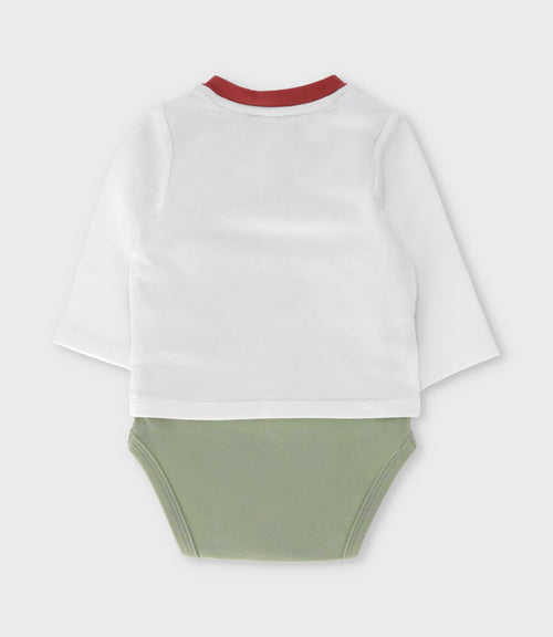 Body recién nacido con polera 0 meses / Blanco